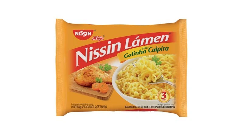 Macarrão Instantâneo Sabor Galinha Caipira Nissin Lámen 85G