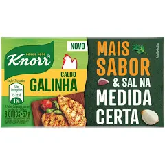 Caldo em Tablete Galinha Knorr Mais Sabor Caixa 57g 6 Unidades